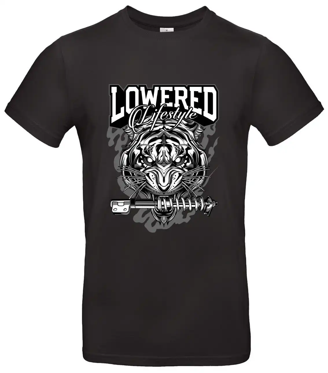 Lowered Lifestyle T-Shirt für Auto-Tuning-Fans mit markantem Print 1 Lowered Lifestyle T-Shirt für Auto-Tuning-Fans mit markantem Print
