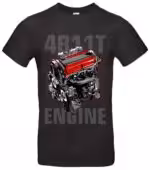 Evo X T-Shirt mit 4B11T-Motiv für Tuning-Fans und Motorsport-Look
