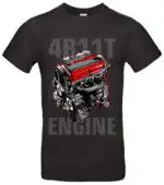 Evo X T-Shirt mit 4B11T-Motiv für Tuning-Fans und Motorsport-Look