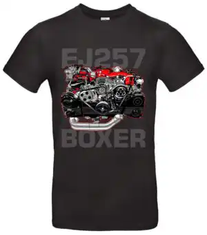 Boxer Motor T-Shirt EJ257 für Tuningfans, Racing Events und Alltag