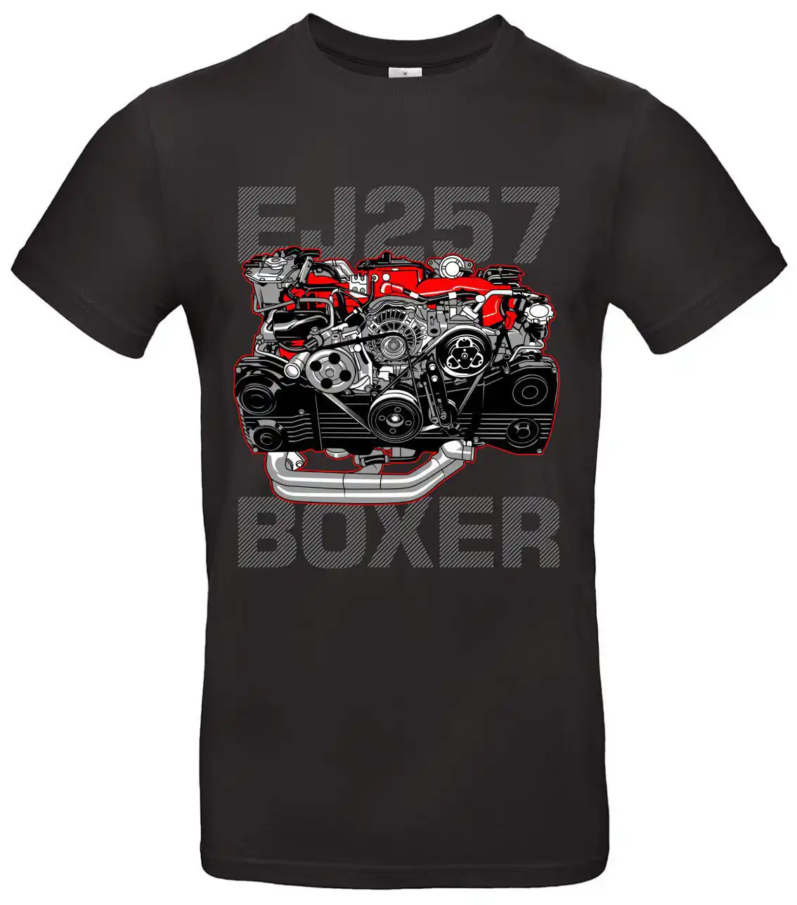 Boxer Motor T-Shirt EJ257 für Tuningfans, Racing Events und Alltag 1 Boxer Motor T-Shirt EJ257 für Tuningfans, Racing Events und Alltag