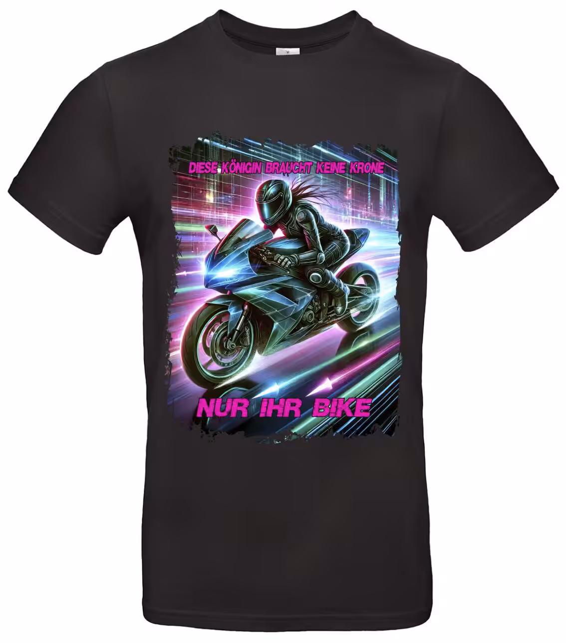 Motorradfahrerin T-Shirt Premium für starke Bikerinnen mit Statement-Print 1 Motorradfahrerin T-Shirt Premium für starke Bikerinnen mit Statement-Print