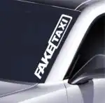 FakeTaxi Frontscheiben Aufkleber 55x8,5 cm auffälliger Auto Sticker