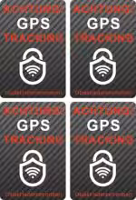 GPS Tracker Fahrrad Aufkleber Carbon Optik, Diebstahlschutz 4 Stück