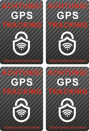 GPS Tracker Fahrrad Aufkleber Premium in Carbon Optik