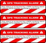 GPS Tracking Alarm Aufkleber Premium 3er-Set 7x2 cm