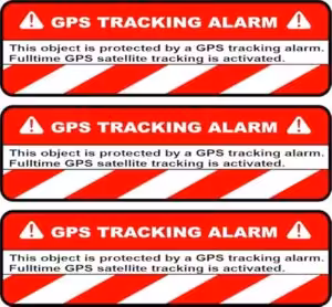 GPS Tracking Alarm Aufkleber 3er Set für Auto, E Bike und Koffer