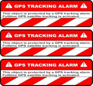 GPS Tracking Alarm Aufkleber 3er Set für Auto, E Bike und Koffer
