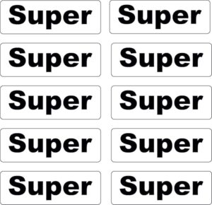 Kraftstoff-Aufkleber Set 10x 5x1 cm wetterfest selbstklebend