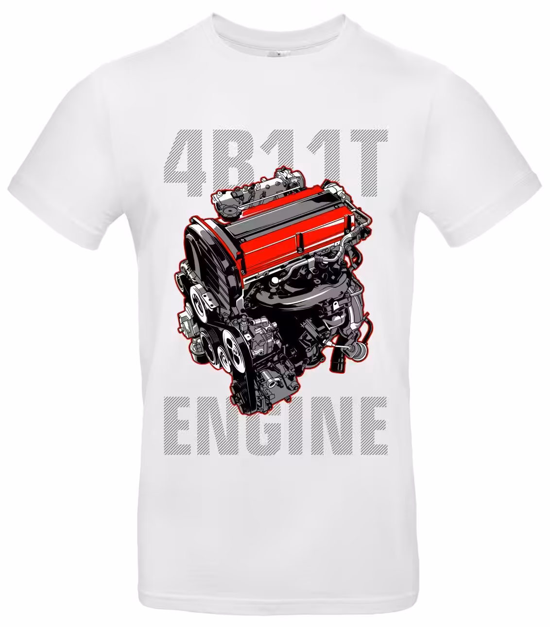 Evo X T-Shirt mit 4B11T-Motiv für Tuning-Fans und Motorsport-Look 2 Evo X T-Shirt mit 4B11T-Motiv für Tuning-Fans und Motorsport-Look – Bild 2