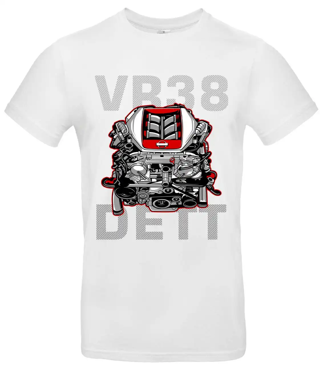 VR38DETT GTR-Motor T-Shirt für Tuning-Fans mit exklusiver Motor-Grafik 2 VR38DETT GTR-Motor T-Shirt für Tuning-Fans mit exklusiver Motor-Grafik – Bild 2