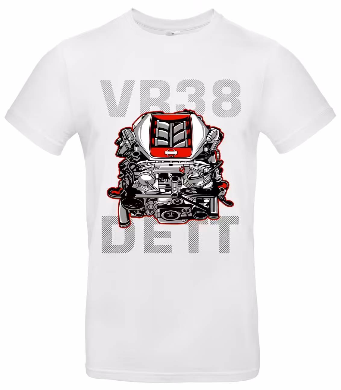 VR38DETT GTR-Motor T-Shirt für Tuning-Fans mit exklusiver Motor-Grafik 2 VR38DETT GTR-Motor T-Shirt für Tuning-Fans mit exklusiver Motor-Grafik – Bild 2