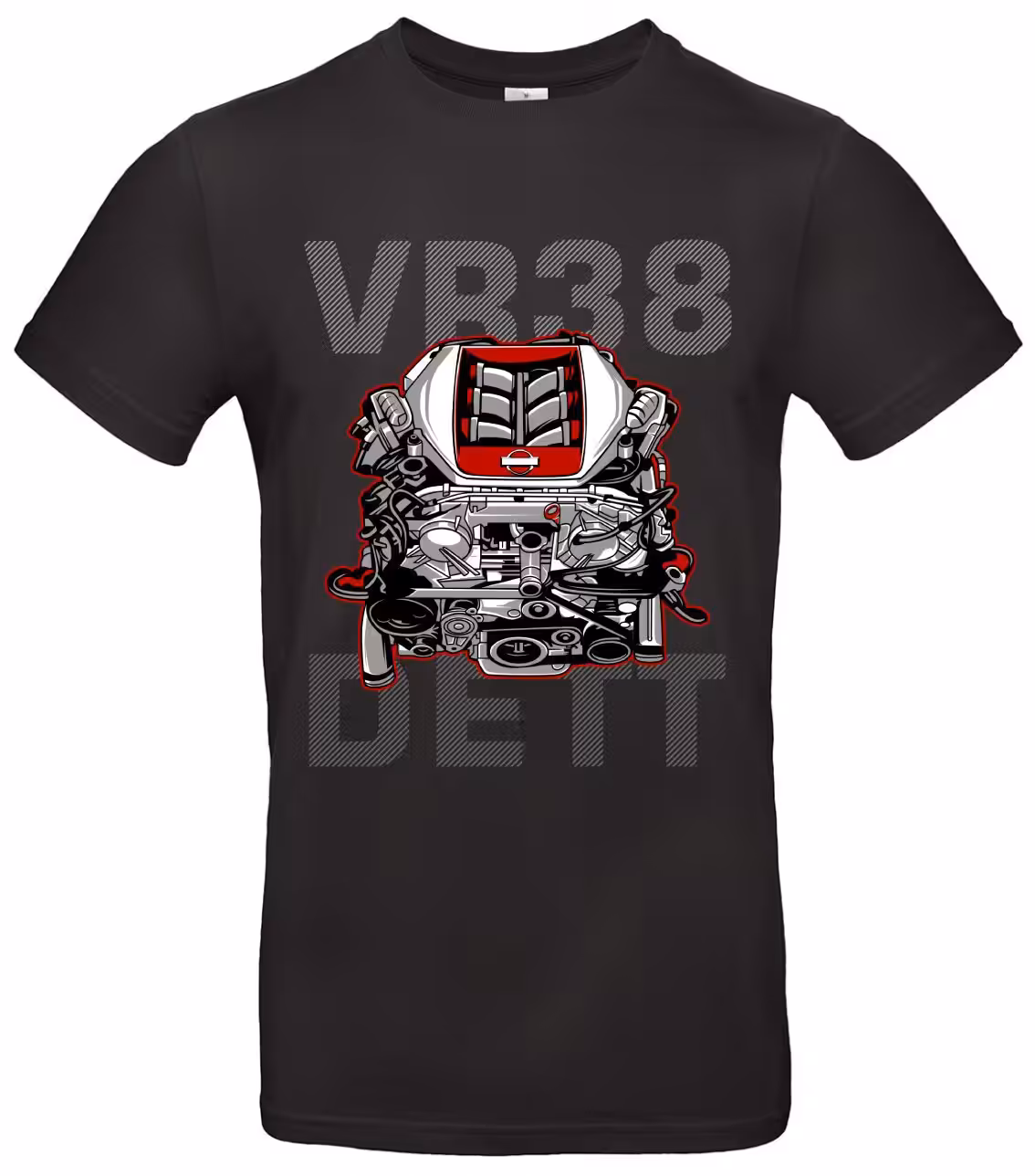 VR38DETT GTR-Motor T-Shirt für Tuning-Fans mit exklusiver Motor-Grafik 1 VR38DETT GTR-Motor T-Shirt für Tuning-Fans mit exklusiver Motor-Grafik