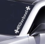 Oldschool Auto Aufkleber 55x8 cm Retro für Frontscheibe