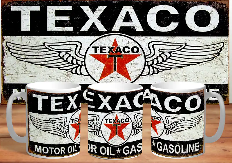 Texaco Kaffeetasse Vintage Retro Design Motor Oil Gasoline 330ml 1 Texaco Kaffeetasse Vintage Retro Design Motor Oil Gasoline 330ml