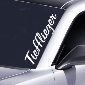 Tiefflieger Autoaufkleber für Frontscheibe 55x10,5 cm