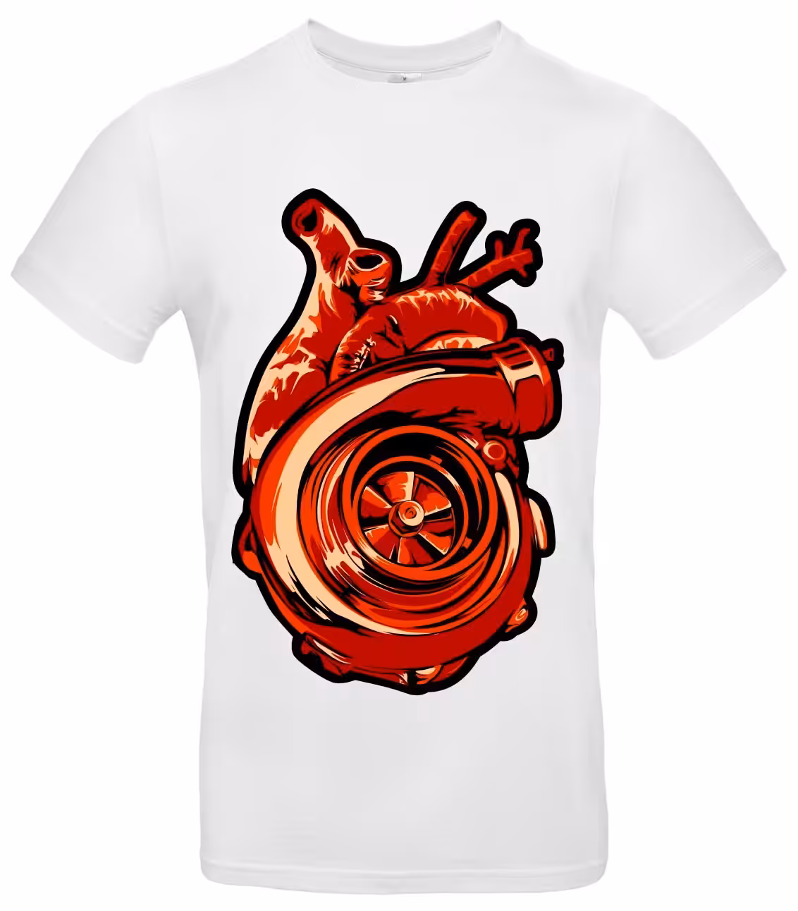 Turbo Herz T-Shirt Premium für Auto, Boost und Tuningfans 2 Turbo Herz T-Shirt Premium für Auto, Boost und Tuningfans – Bild 2