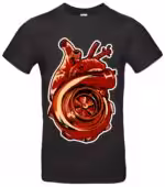 Turbo Herz T-Shirt Premium für Auto, Boost und Tuningfans