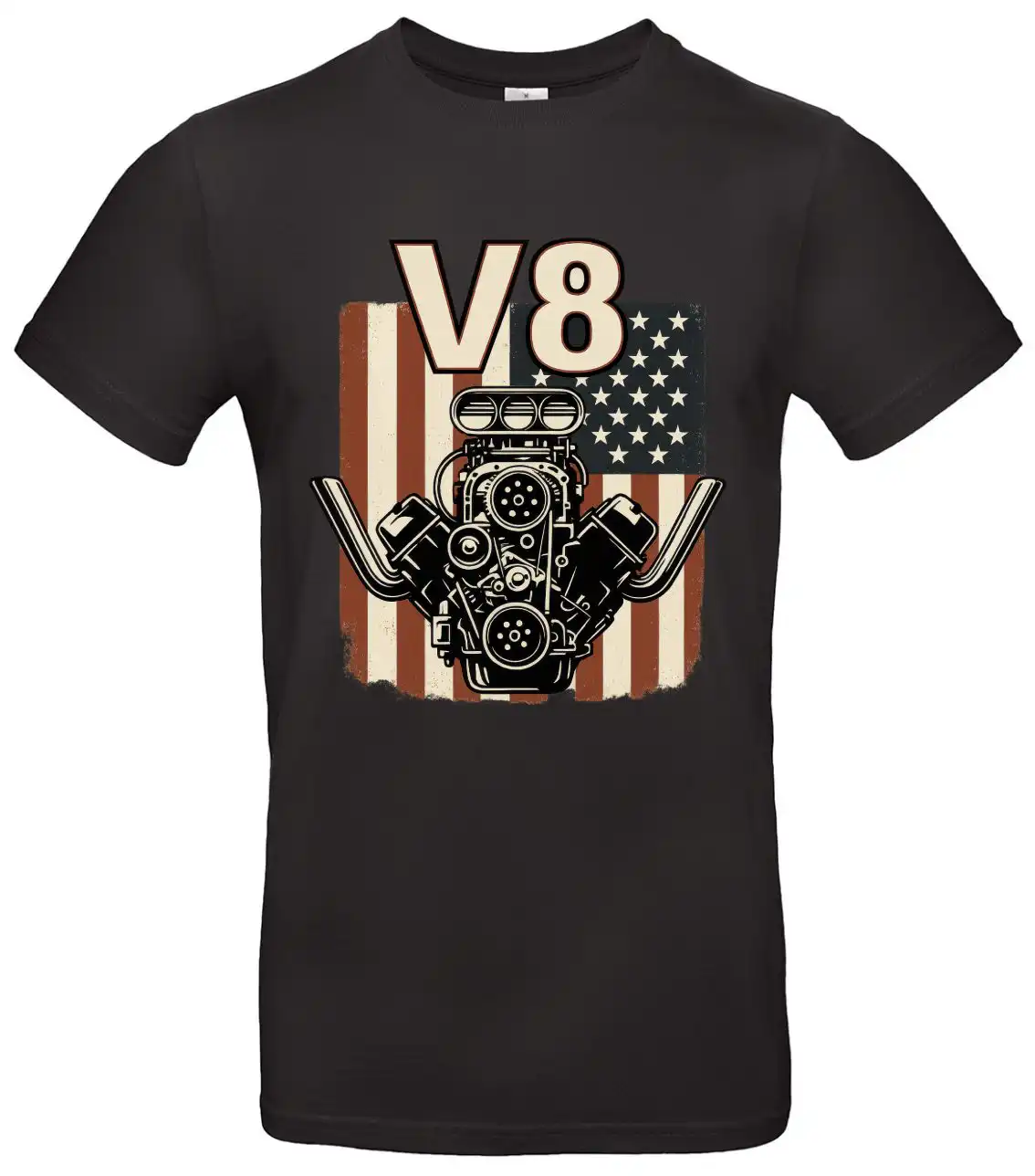 V8 T-Shirt Herren USA-Flagge Muscle Car Vintage fรผr echte US-Car-Fans 1 V8 T-Shirt Herren USA-Flagge Muscle Car Vintage fรผr echte US-Car-Fans