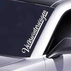 Volkswinterwagen Frontscheiben Aufkleber 55x10,5 cm wetterfest für Auto