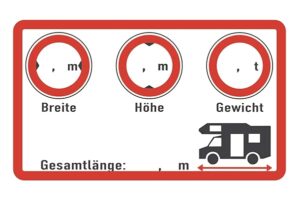 Wohnmobil Aufkleber Set 2er beschreibbar 10x6 cm