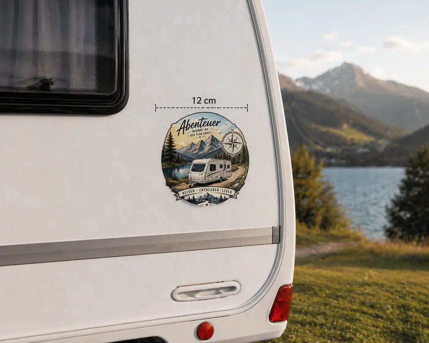 Wohnmobil Aufkleber Berge mit Kompass Camper – Wohnmobil Wohnwagen Sticker Freiheit 8 Wohnmobil Aufkleber Berge mit Kompass Camper – Wohnmobil Wohnwagen Sticker Freiheit – Bild 8