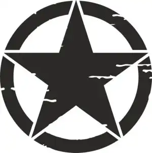 Autoaufkleber USA Army Stern 2er Set wetterfest konturgeschnitten