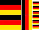 Deutschland Fahne Sticker Set, 10 wetterfeste Flaggen Aufkleber in 3 Größen