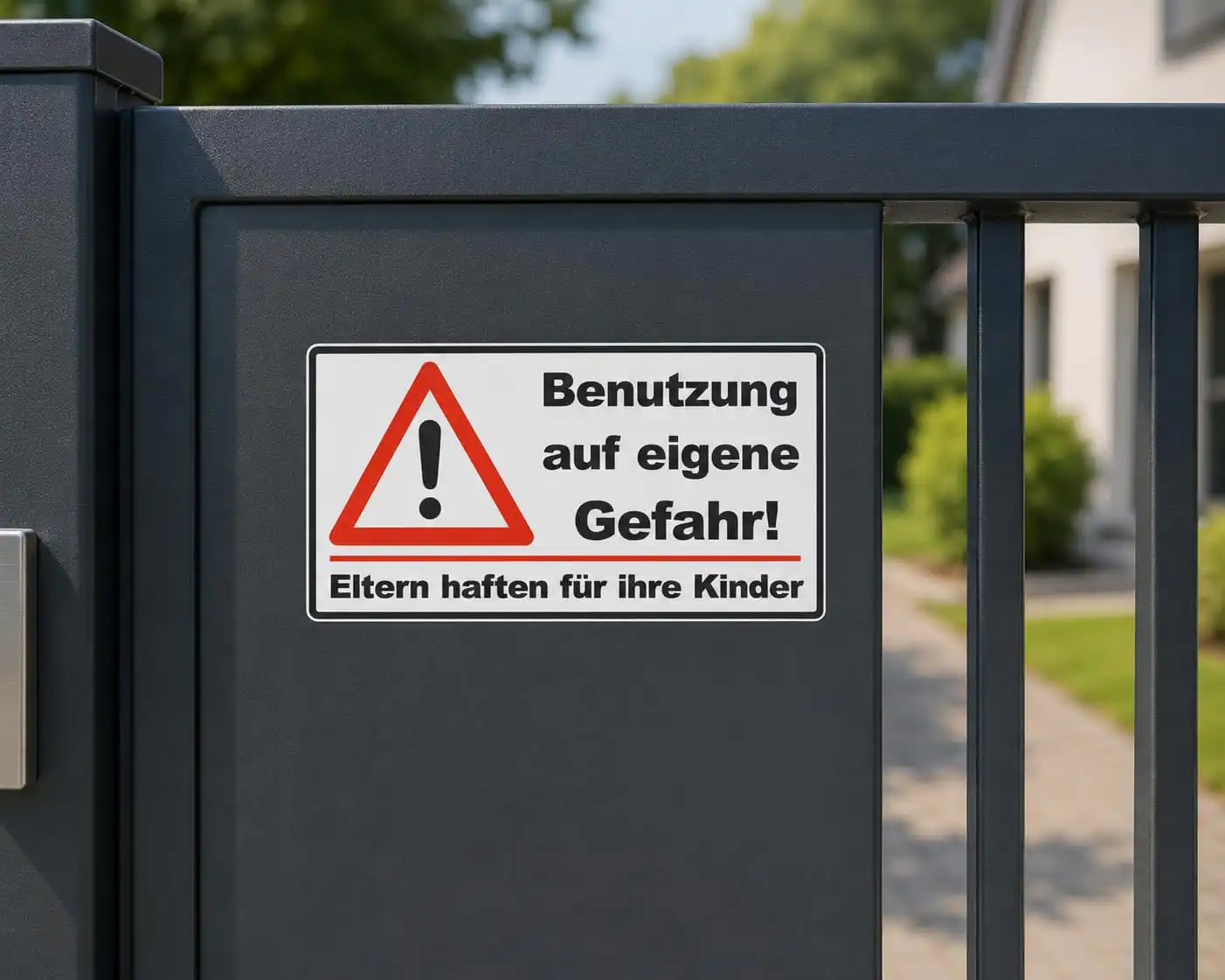 Warnaufkleber Benutzung auf eigene Gefahr, Eltern haften fรผr ihre Kinder 20 x 10,5 cm 2 Warnaufkleber Benutzung auf eigene Gefahr, Eltern haften fรผr ihre Kinder 20 x 10,5 cm โ Bild 2