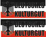 Deutsches Kulturgut Auto Aufkleber 2er Set mit Adler Motiv 15 x 6 cm