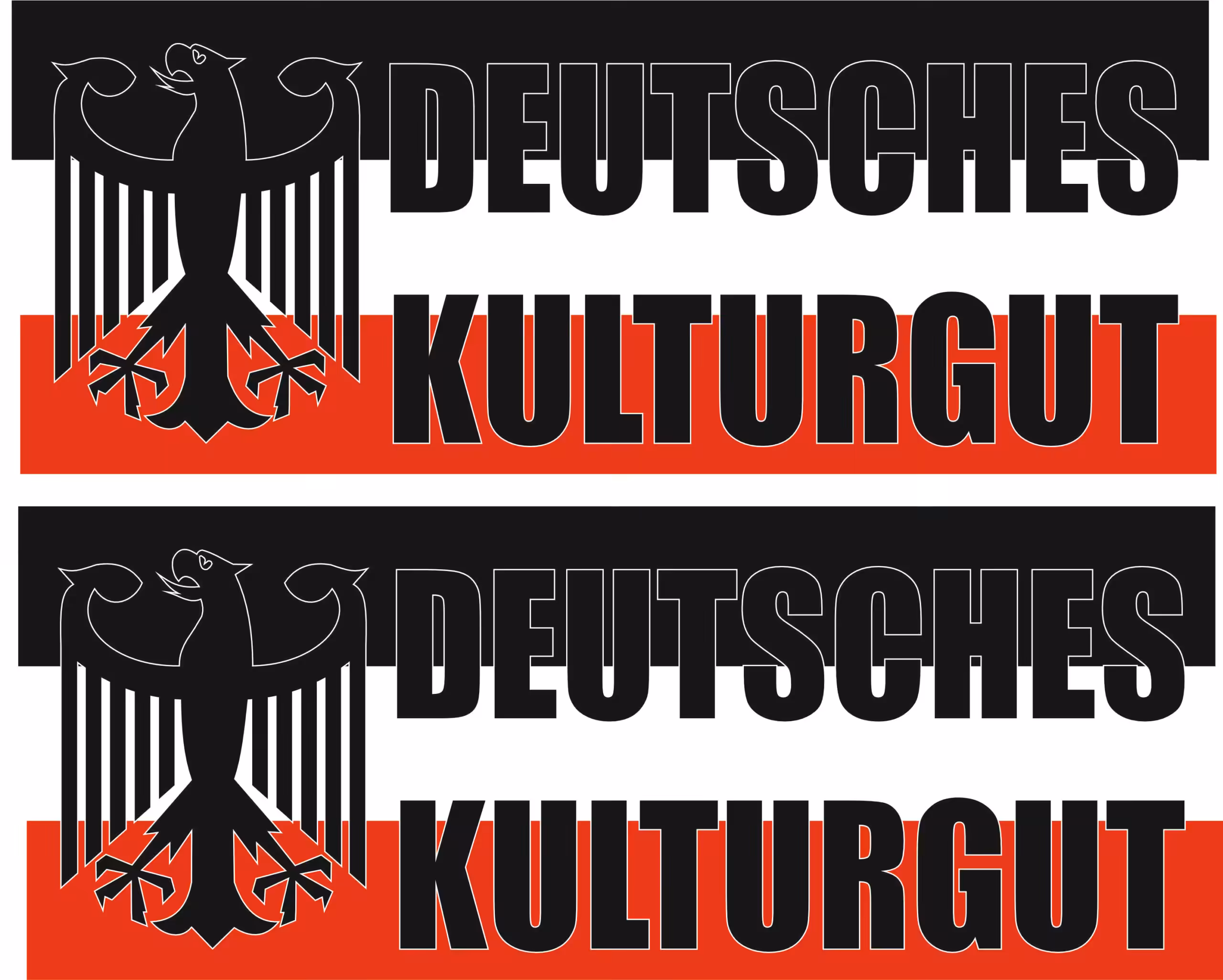 Deutsches Kulturgut Auto Aufkleber 2er Set mit Adler Motiv 15 x 6 cm 1 Deutsches Kulturgut Auto Aufkleber 2er Set mit Adler Motiv 15 x 6 cm