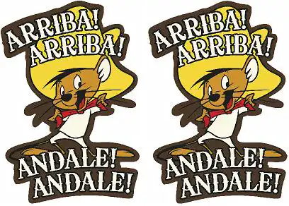 Speedy Gonzales Aufkleber 2er Set Retro Cartoon Sticker 10 x 7 cm 1 Speedy Gonzales Aufkleber 2er Set Retro Cartoon Sticker 10 x 7 cm